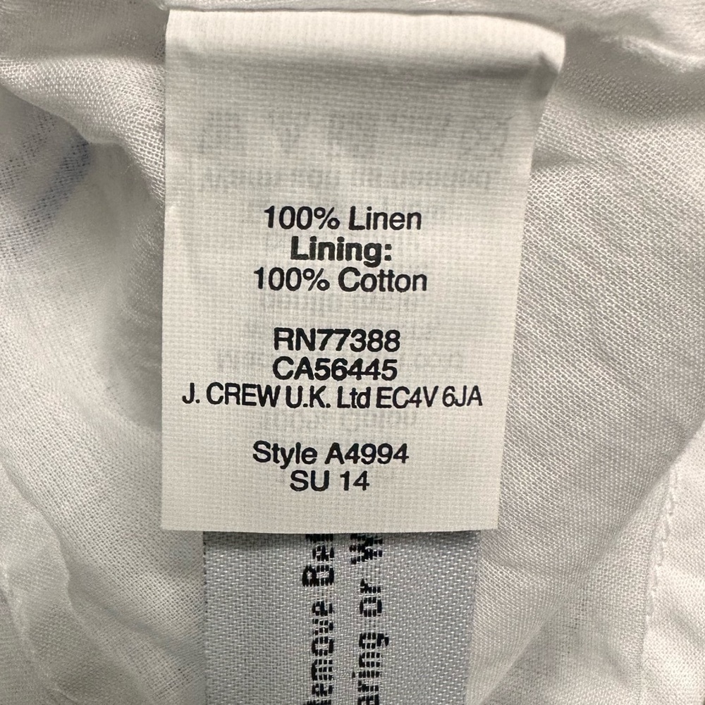 JCrew 00 Linen Chevron Print Maxi Dress - Picture 7 of 7